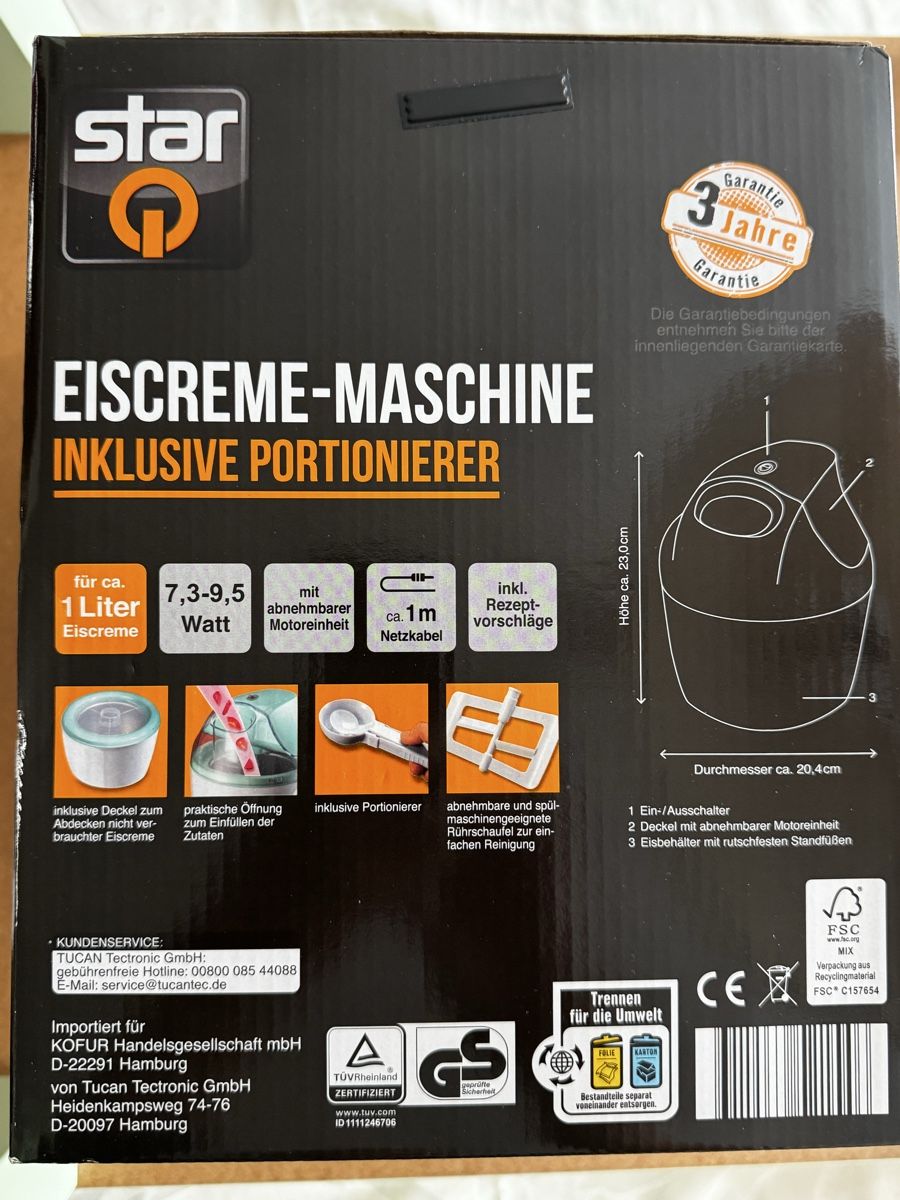 Küchengeräte: Eismaschine NEU – Neu und originalverpackt aus Horgen von st2606 1