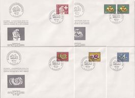 PP 1958 Komitee FDC, B86-B90 , Mineralien