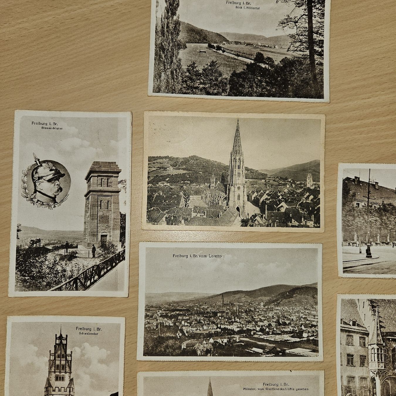 Ansichtskarten: Freiburg i. Br. - 16 SW Postkarten, historisch – Gebraucht aus Kriens von gra_fhn7 1