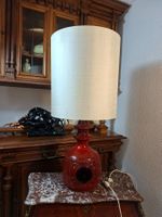 Vintage Tischlampe Rot Keramik 70er Jahre