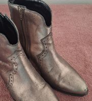 Elegante Damen Stiefeletten in Bronze - Grösse 40