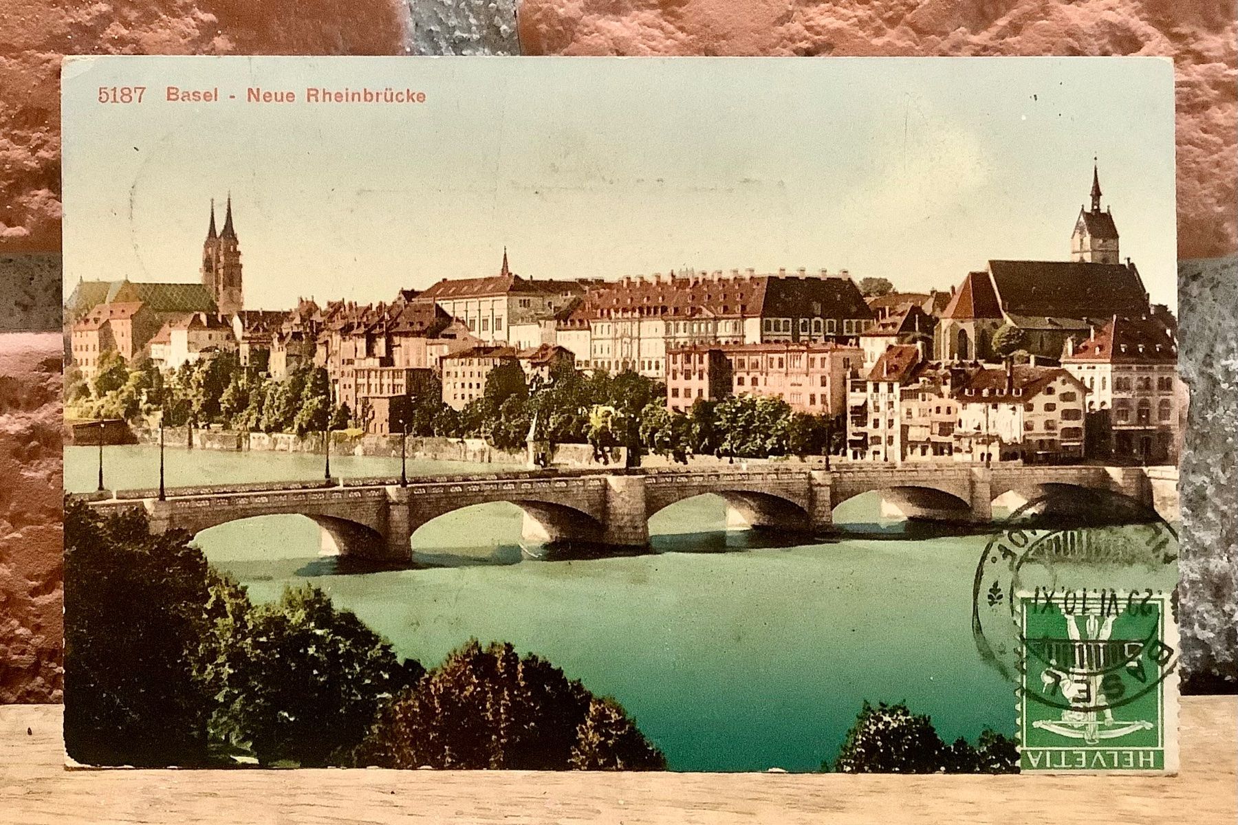 Ansichtskarten: 1910 - NEUE RHEINBRÜCKE - Basel – Gebraucht aus Root von ENGLAND-TREASURES