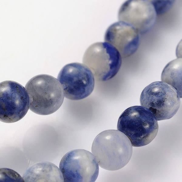 Perlen (unechte): Sodalit Perlen 4mm   1 Strang – Neu (gemäss Beschreibung) aus Alpnachstad von perlengaby