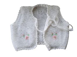 Weste Gilet Baby Vintage handgestrickt