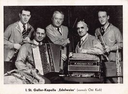 St. Galler Kapelle EDELWEISS (vormals Otti Koch, Werbekarte)