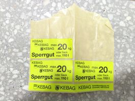 3 x KEBAG Sperrgutmarken 20kg