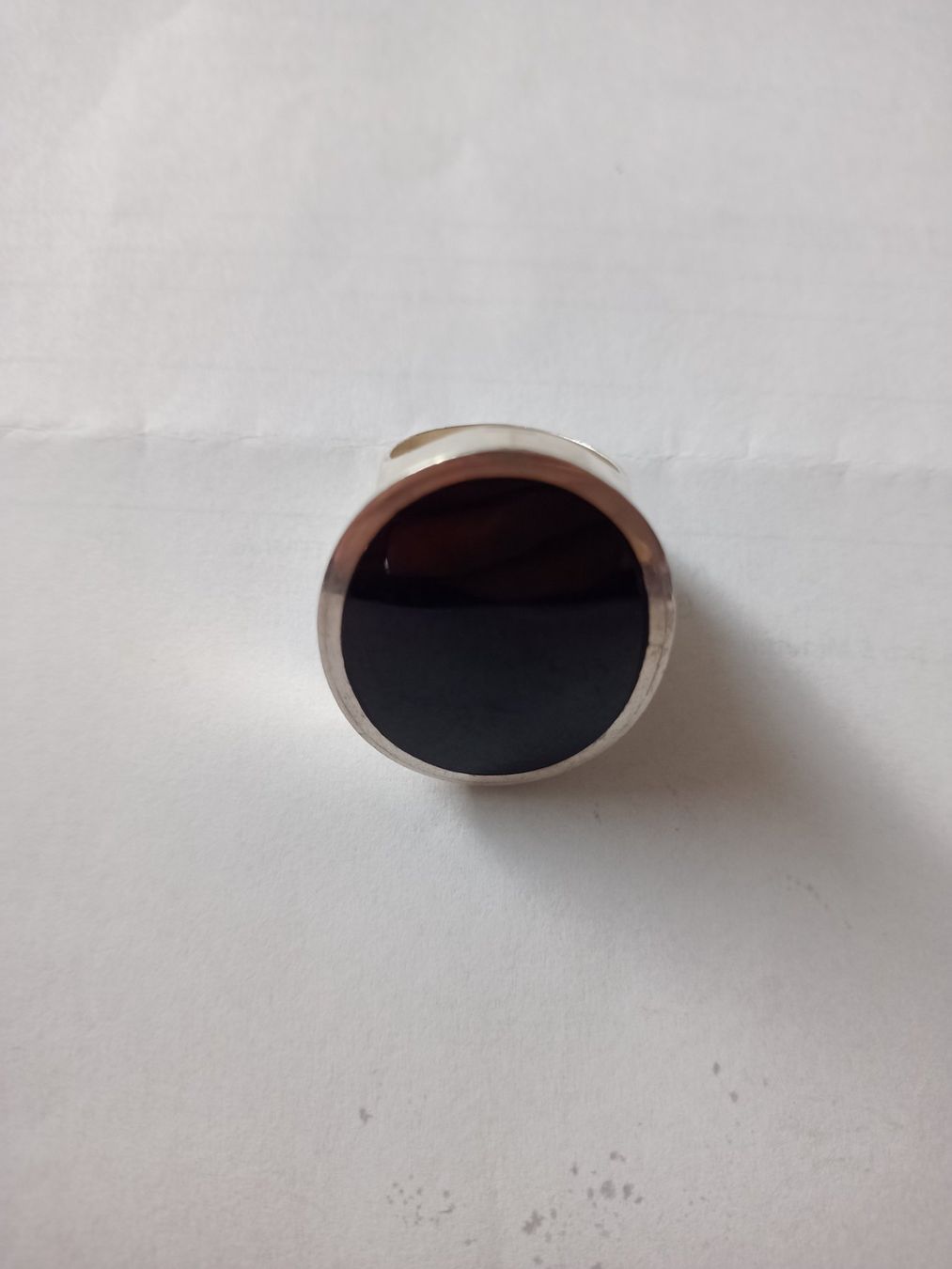 Bagues: Schwarze Muschel Silber Ring – D'occasion à Zürich par Mephisto87