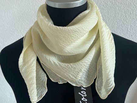 Colora Foulard, 100% Seide, Hellgelb, NEU