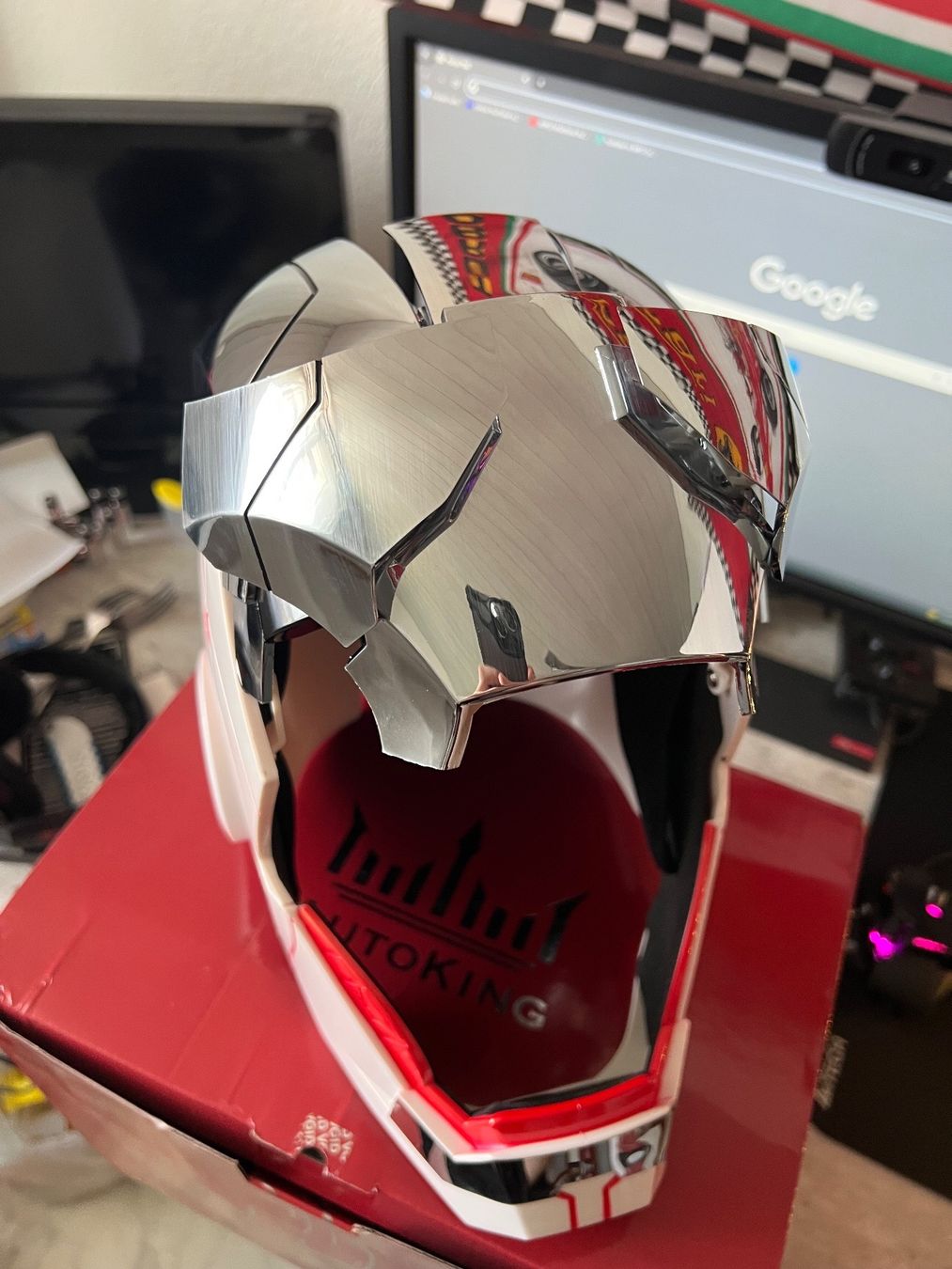 Caschi & visiere: Iron Man Mk5 Weiss Silber mit Voice Control/ Sprachgesteuert – Nuovo e nell'imballaggio originale da Lohn-Ammannsegg venduto da JarvisSystem2.0 3