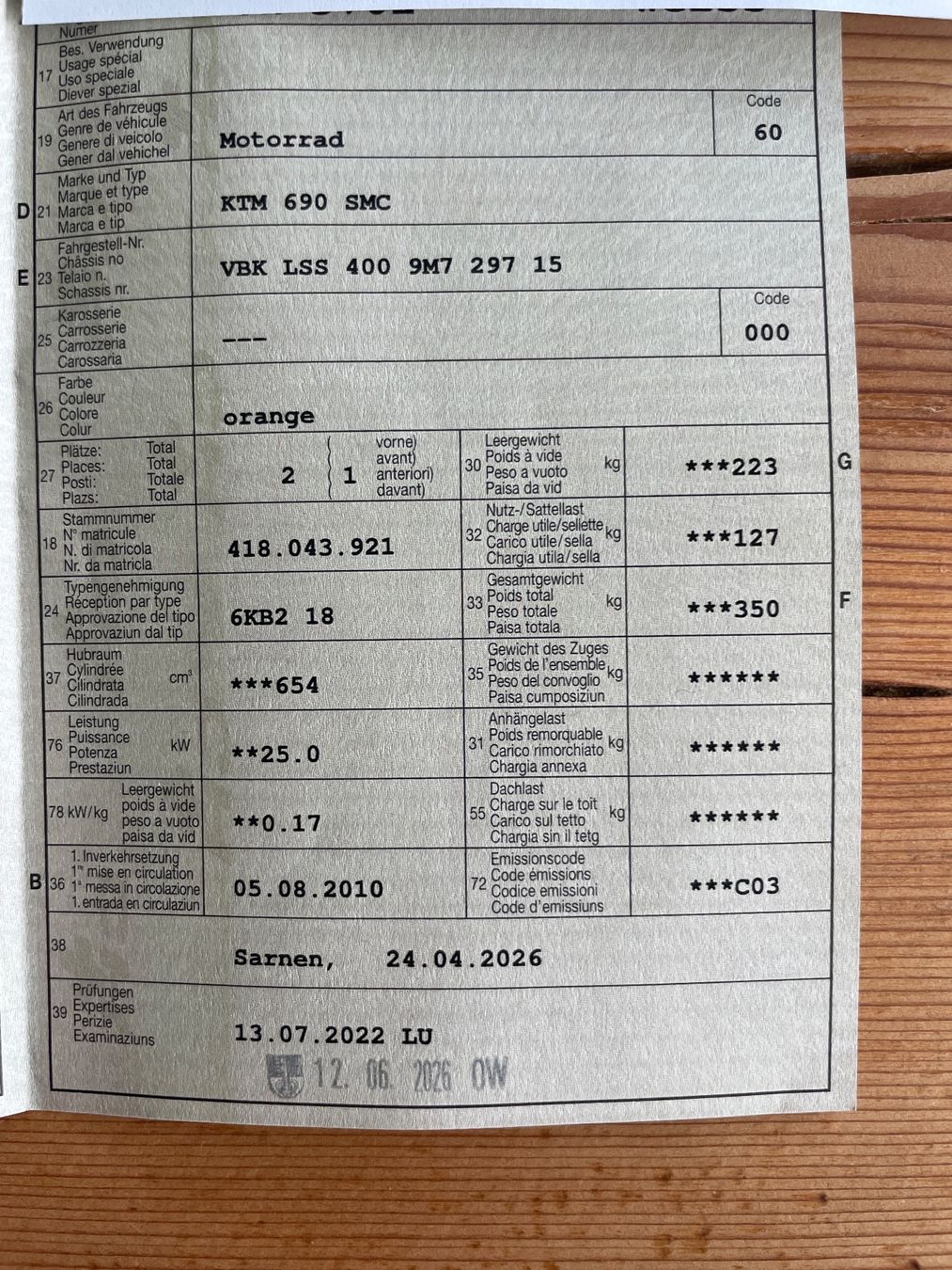 KTM Route: KTM 690 SMC – D'occasion à Giswil par Gago40 4