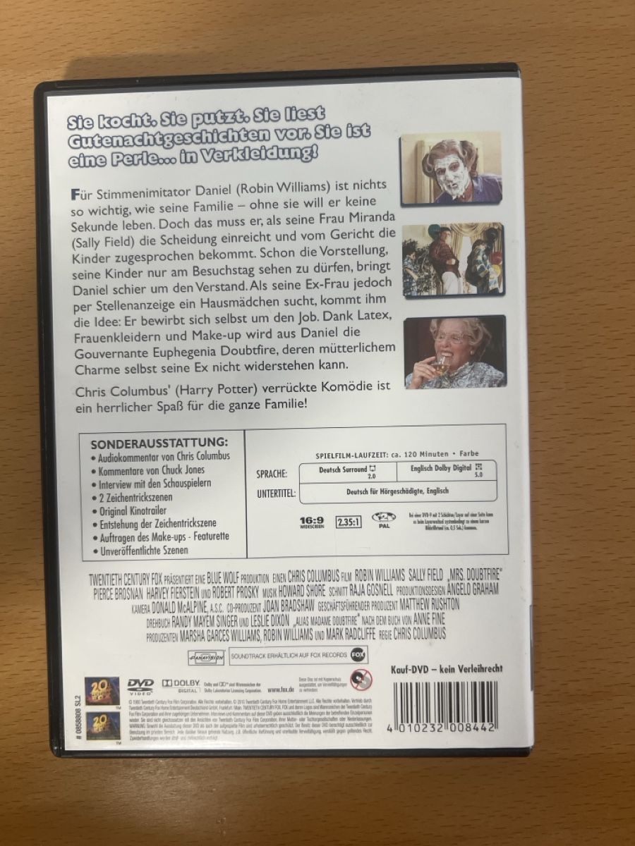 Tutti i DVDs: Mrs. Doubtfire DVD – Usato da windisch venduto da meisterkingremo 1