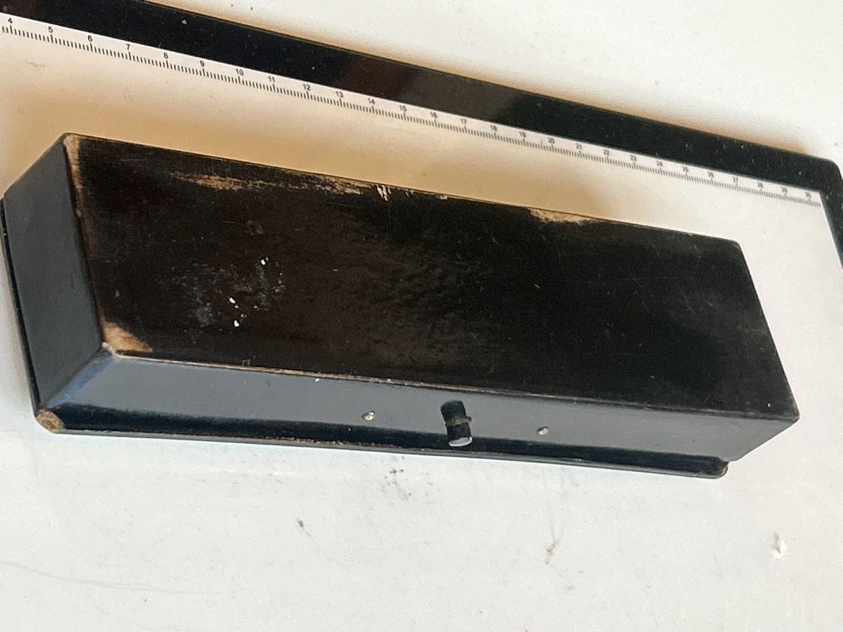 Transportkisten: Schreibkasten mit Schiffsabbildung, schwarze Box(I13) – Gebraucht aus Neuenhof von SchnaeppliAllerlei 3