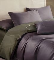 4-teiliges Bettwäsche Set, neuwertig, 200x230 cm, Olive/Grau