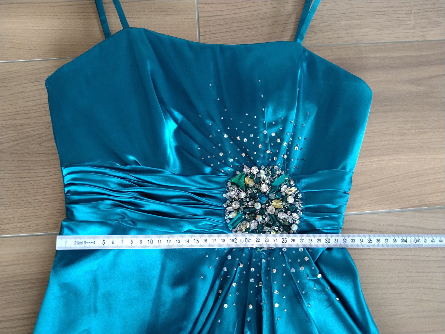 Vestiti: Abendkleid petrol Gr.34-36 – Nuovo (secondo la descrizione) da Zürich venduto da Bauer19 7