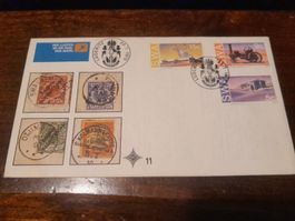 Enveloppe illustrée avec timbres d'Afrique du Sud-Ouest!