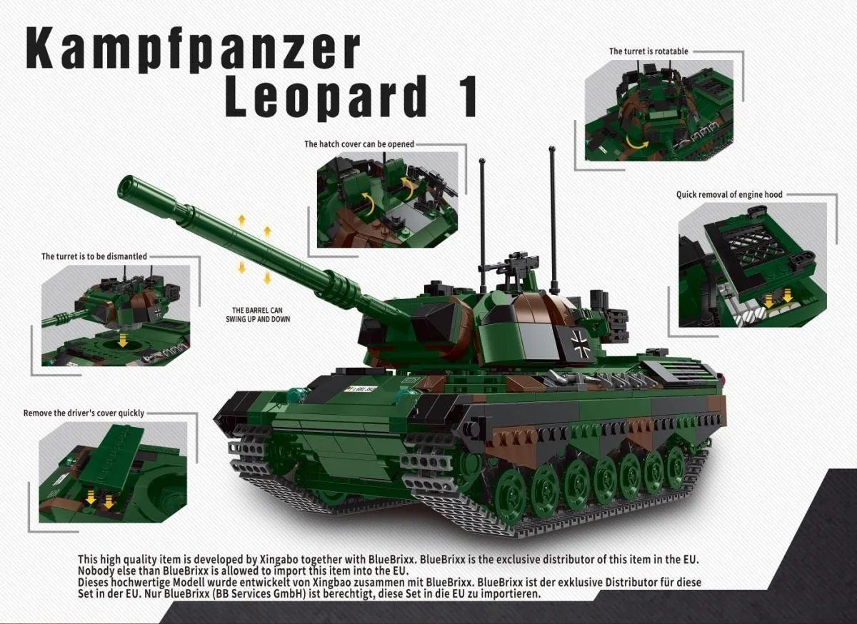 Xingbao Kit di costruzioni: Xingbao XB-06049 Kampfpanzer Leopard I, 1:30 – Usato da Basel venduto da SwissBrickBank 4
