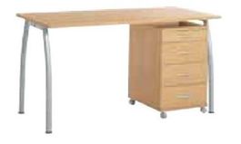 Schreibtisch 138x67 mit Rollkorpus Buche