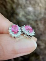 Ohrring mit natürlichem pink Topaz