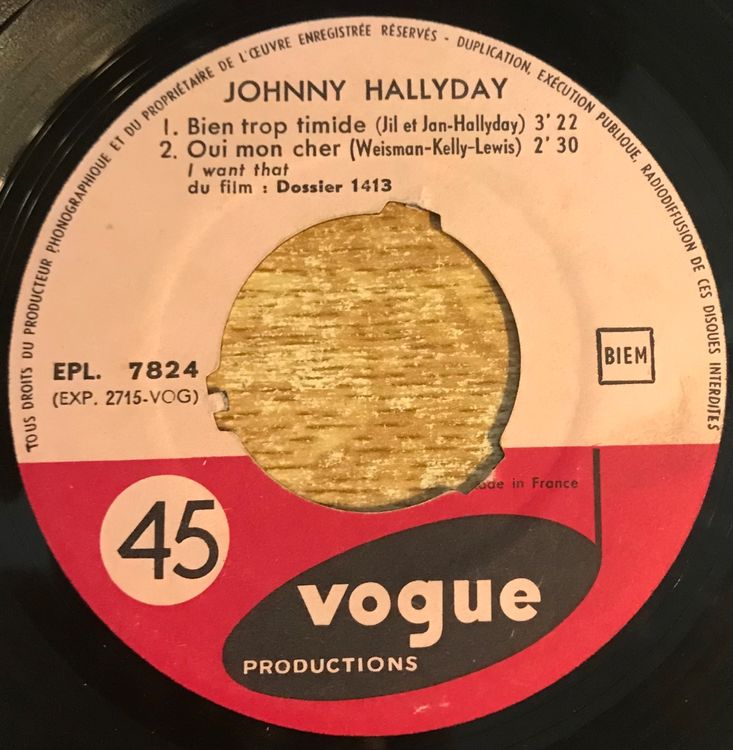 JOHNNY HALLYDAY TU PARLES TROP Kaufen auf Ricardo