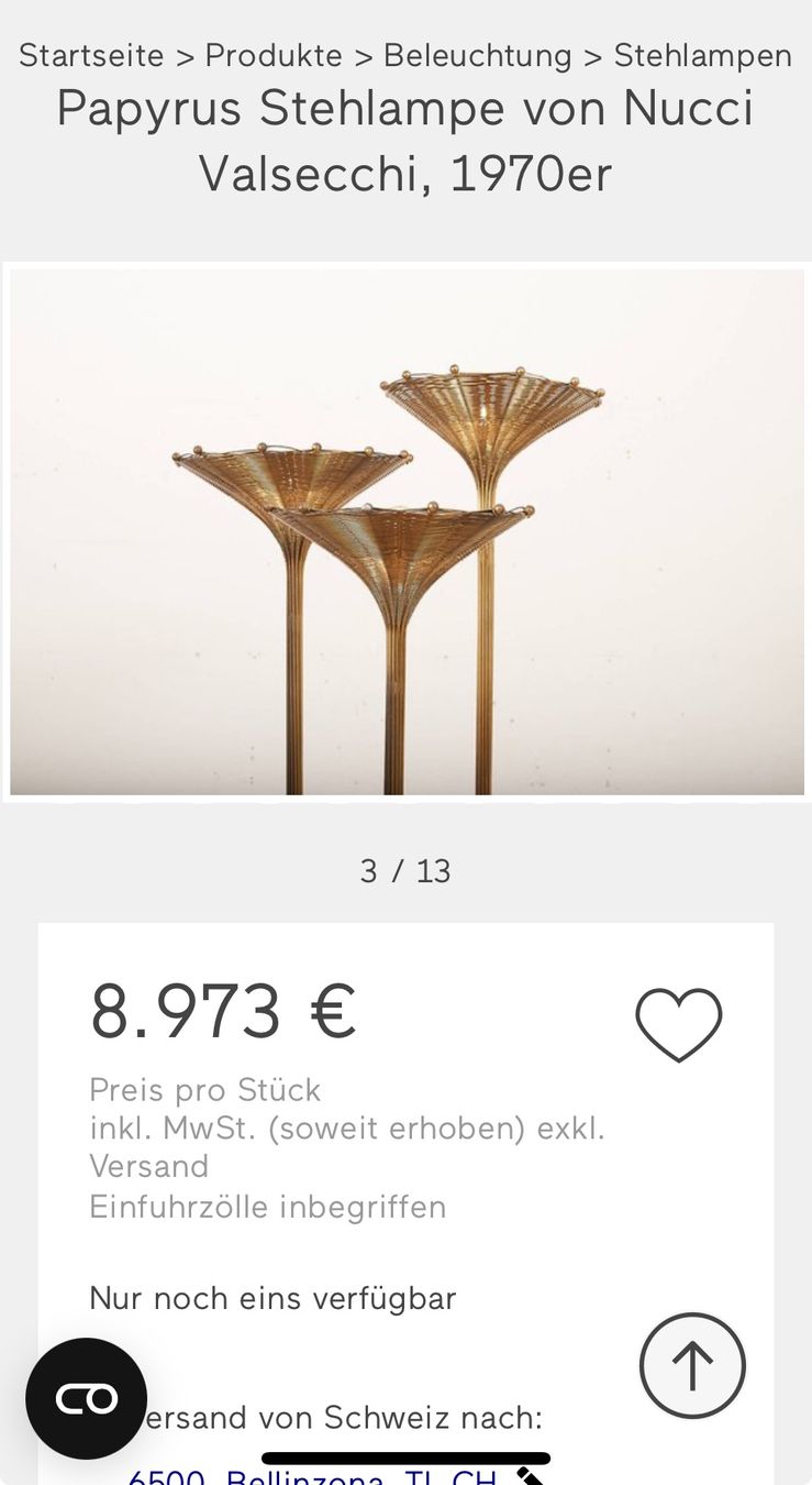 Lampade: Kon Tiki Eichholtz Stehleuchte Messing Vintages – Usato da Untersiggenthal venduto da kaanzurich 6