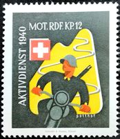 Motorradfahrer Kp 12, 2.WK, Wi Rdf 37