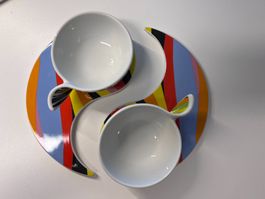 Elegantes 4er Kaffeeset YinYang