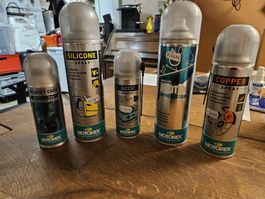 Motorex Spray Set: Silikon, Helm, Accu, Kupfer, Protex (B)