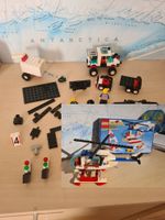 Div. LEGO Bausteine in white, black, red+ Rettungshelikopter