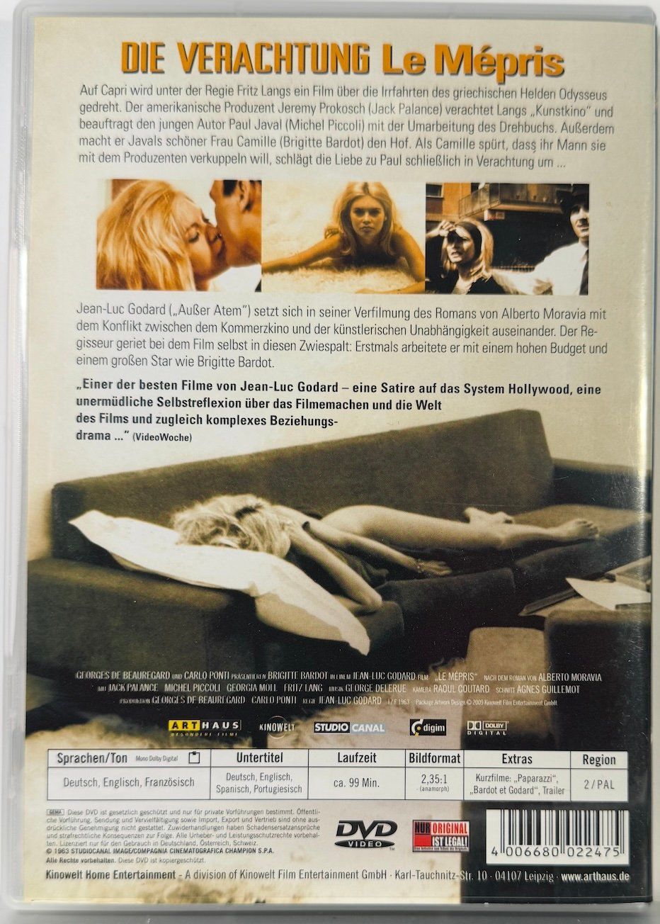 Tutti i DVDs: DVD DIE VERACHTUNG - BRIGITTE BARDOT – Usato da Wisen venduto da gigisna 2