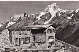 Ferden Lötschental Berggasthaus Kummenalp mit Bietschhorn