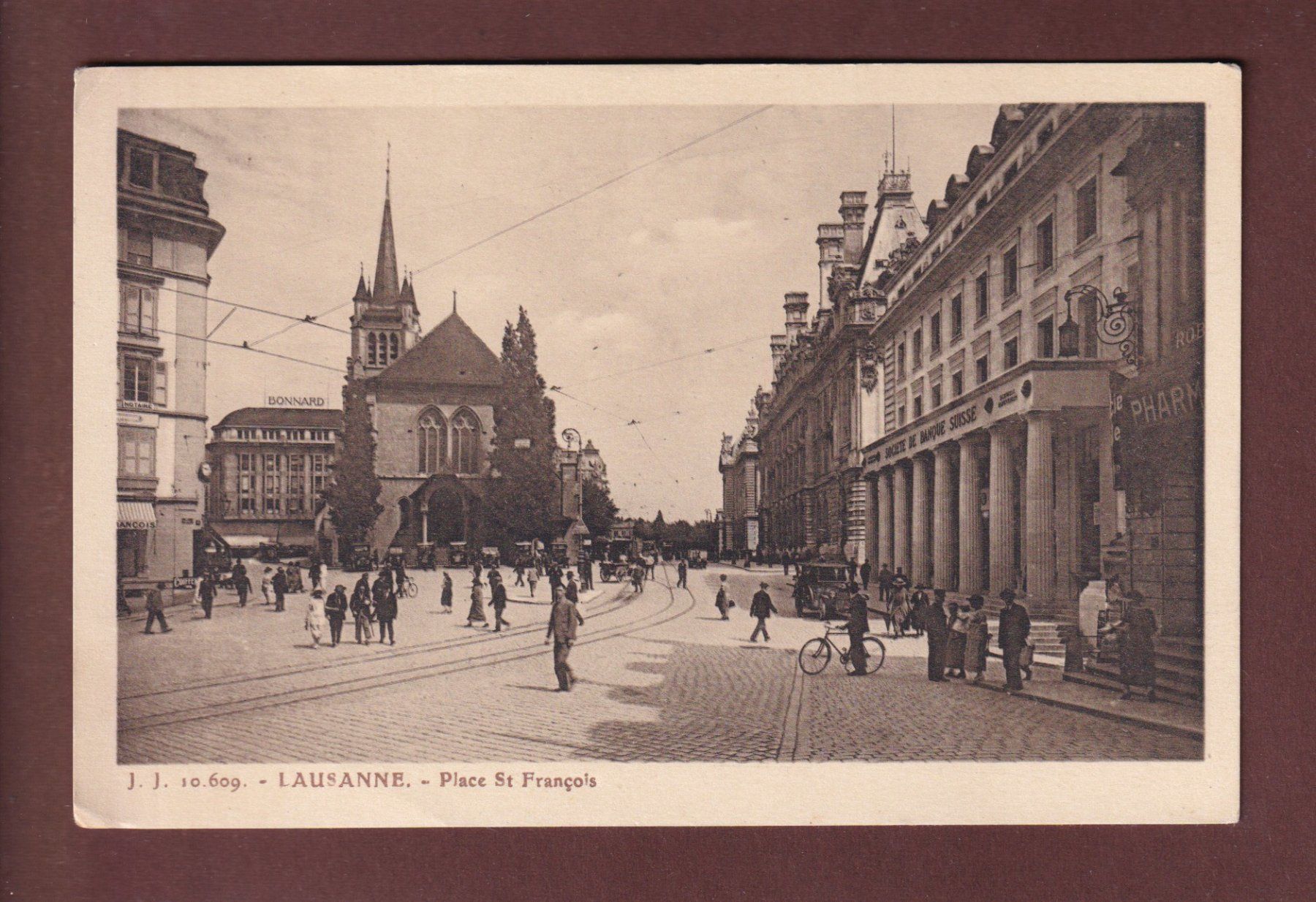Ansichtskarten: LAUSANNE - Place St. François – Gebraucht aus Pully von nicecards