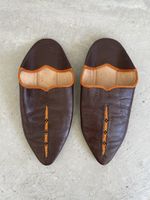 Babouches cuir marron taille 36 état neuf