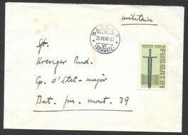 Militär Bedarfsbrief Infanterie Füs. Bat. 81 Baden 25.7.1940