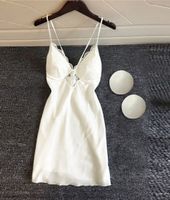 NEUES Negligée weiss mit Brust Cups für Gr. XS & S - 223274