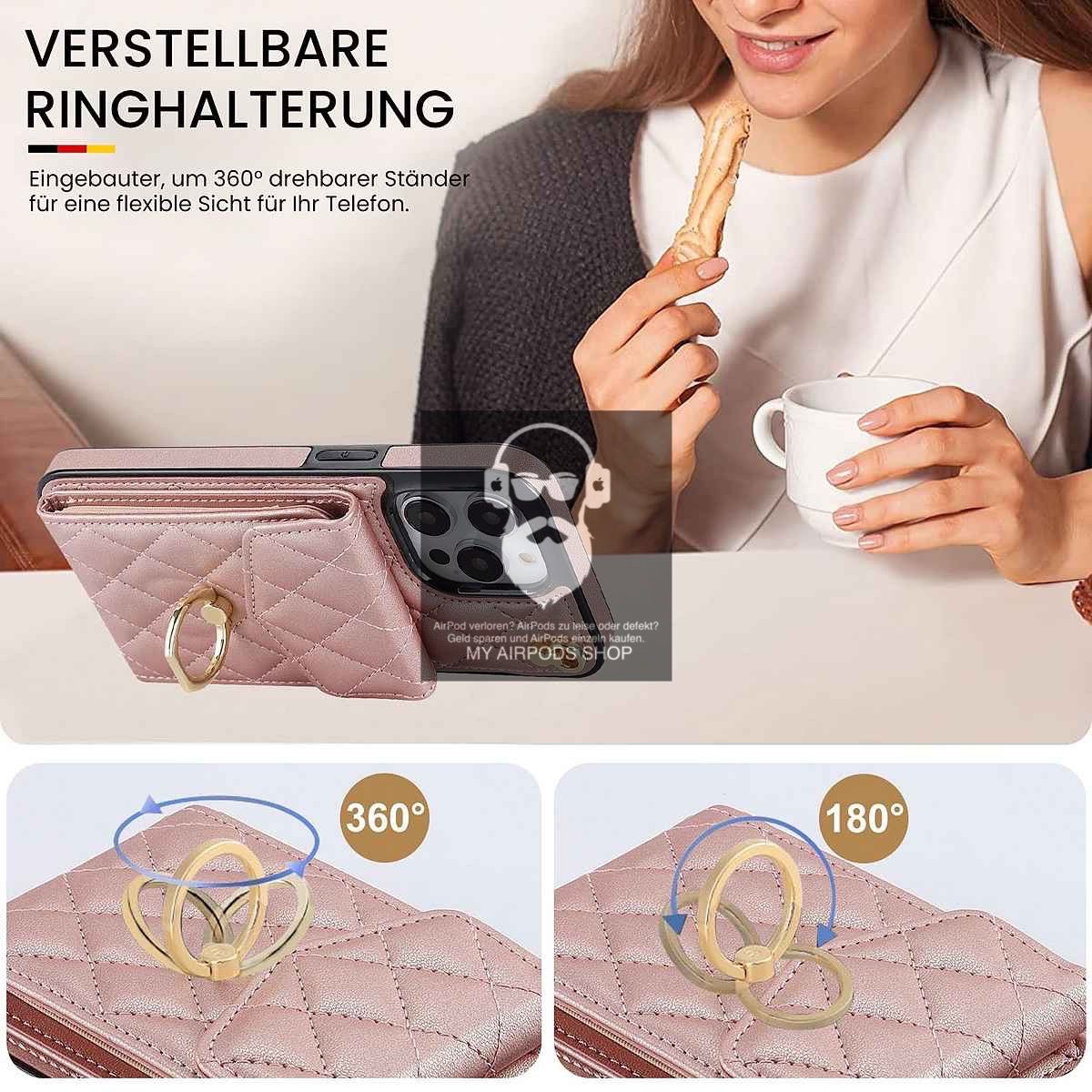 Cover & Protezioni schermo: Schutzhülle Leder für iPhone 15 Plus mit Kartenfächer – Nuovo e nell'imballaggio originale da Basel venduto da MY.AIRPODS.SHOP 6