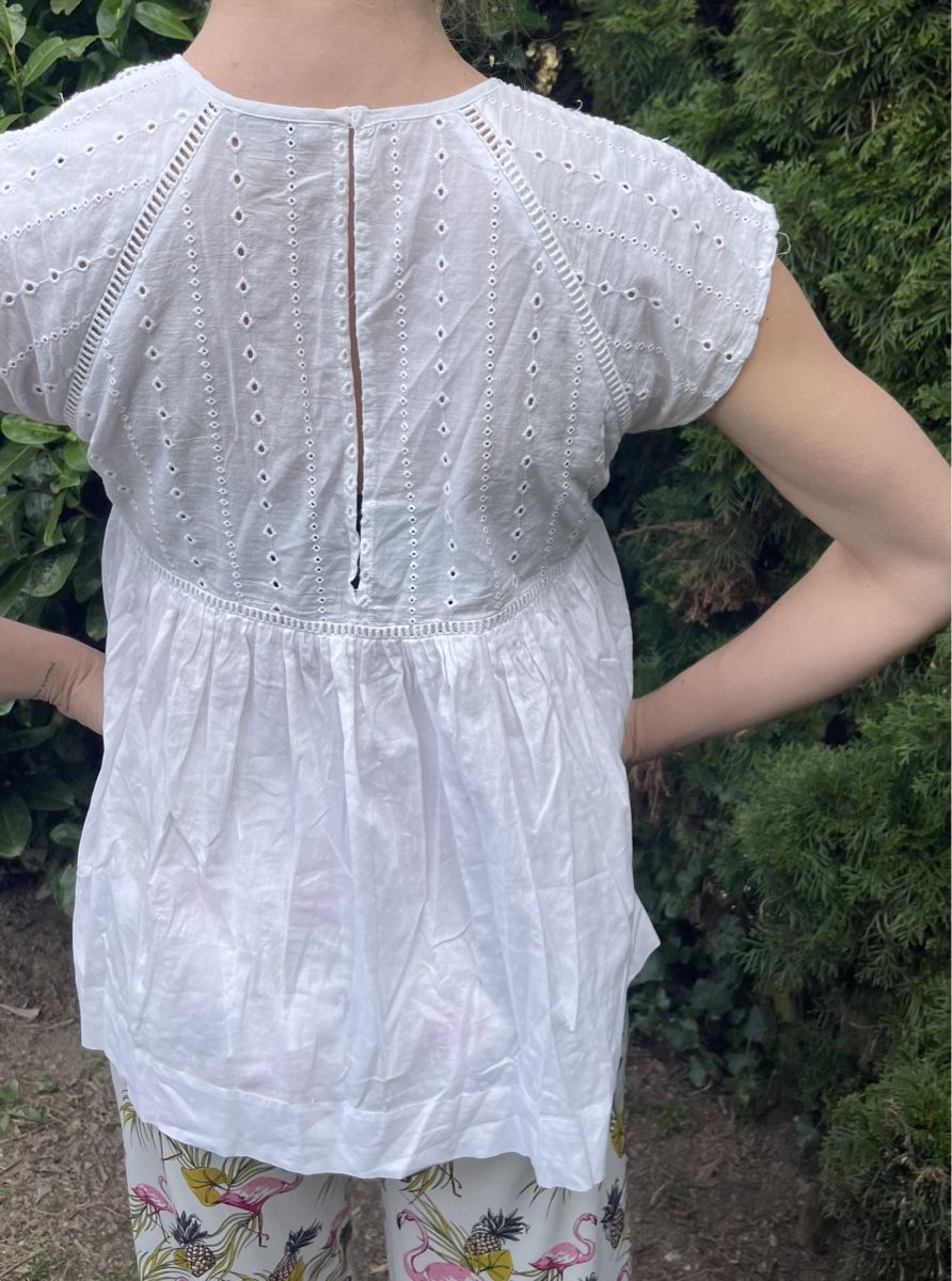 Blusen: Blusa di cotone con pizzo-M/L – Gebraucht aus Gordevio von LanaZimm 7