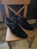 Gabor Stiefeletten schwarz Wildleder Damenschuhe Grösse 39