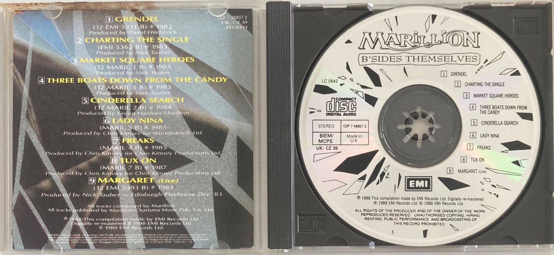 CDs: MARILLION - B'SIDES THEMSELVES – Gebraucht aus Poliez-Pittet von Newtown-Records 2