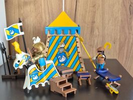 Playmobil3654 Knights Schwanenritter mit Turnierzelt Rarität