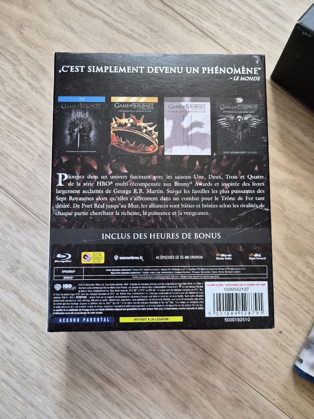 Tutti i DVDs: Game of Thrones - Intégrale Saisons 1 à 4 - Blu-ray – Usato da La Joux FR venduto da car_ck96 2