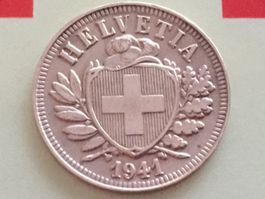 2 Rappen 1941 vz, nur 3,448 Mio!