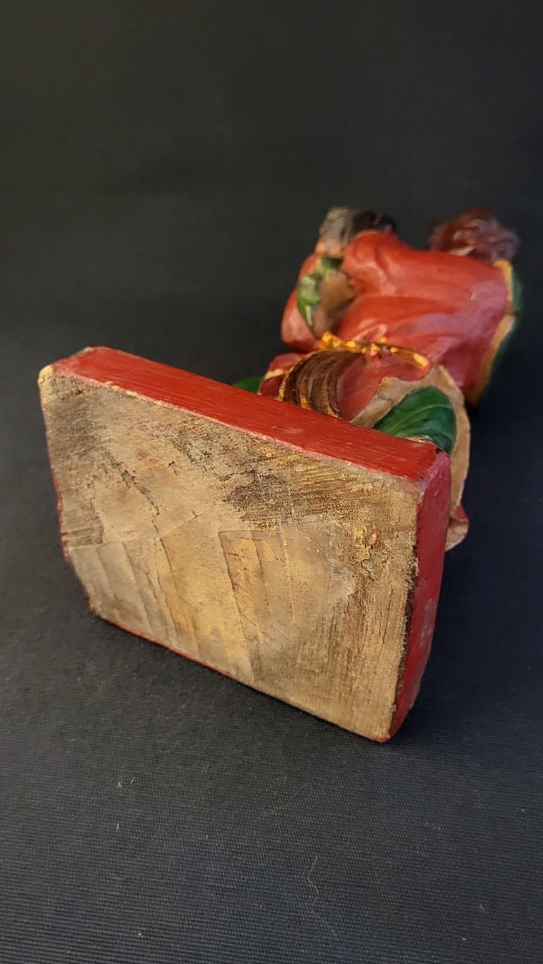 Statuette: Asiatischer Kämpfer Holz-Schnitzerei – Usato da Basel venduto da spinne02 8