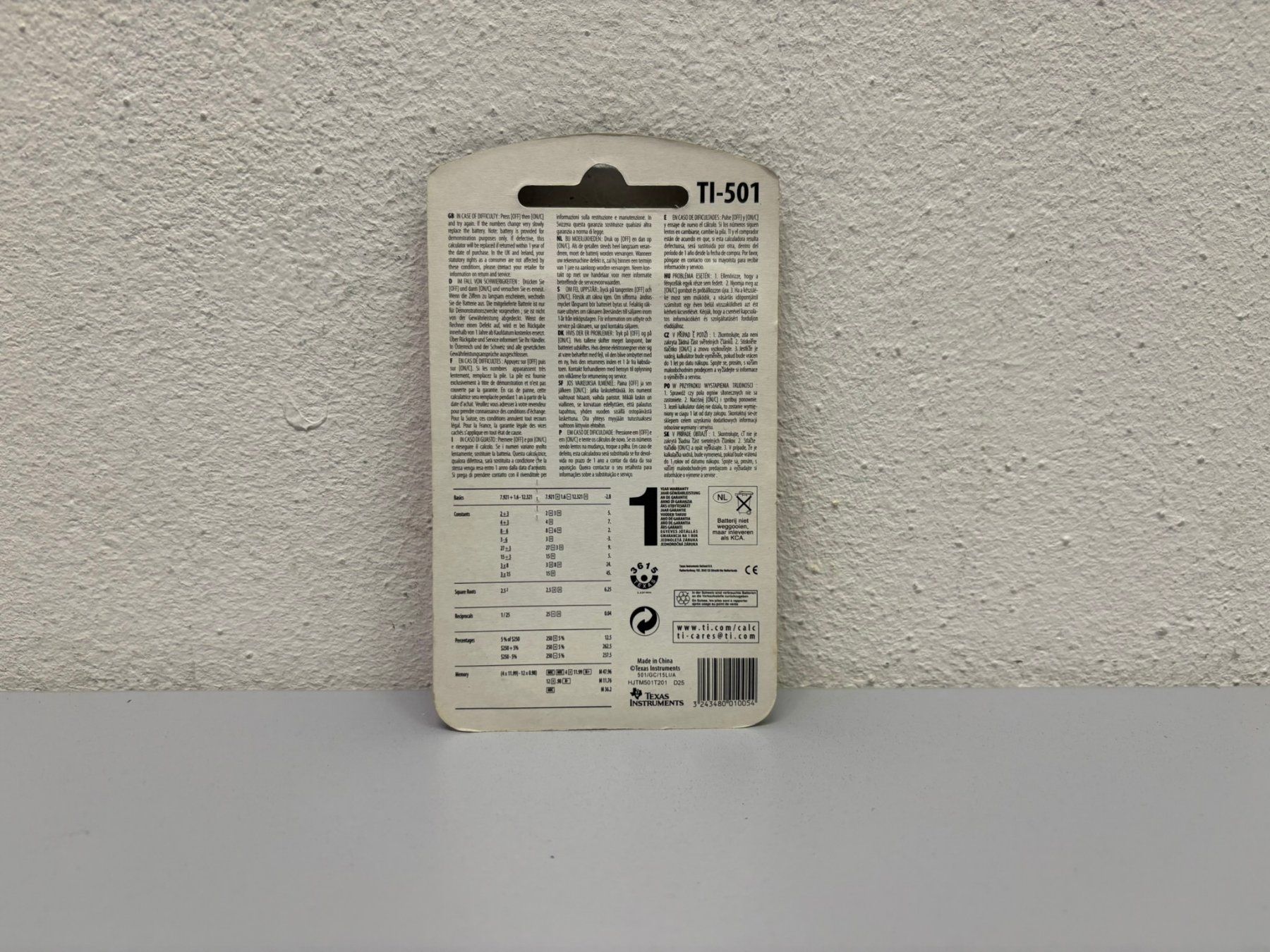 Texas Instruments Calcolatrici tascabili: Texas Instruments TI-501 Taschenrechner – Nuovo (secondo la descrizione) da Hochdorf venduto da av-electronics 1