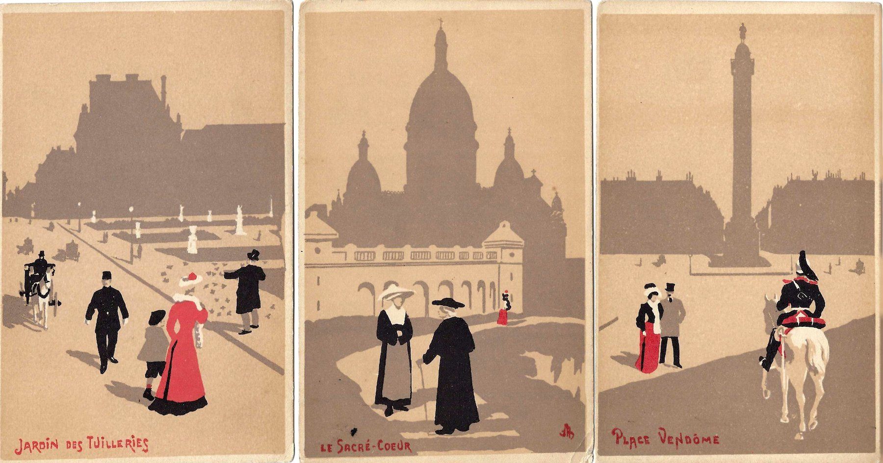 Cartoline postali: Lot 3 Künstlerkarten PARIS – Usato da Buchs AG venduto da Baerfisch