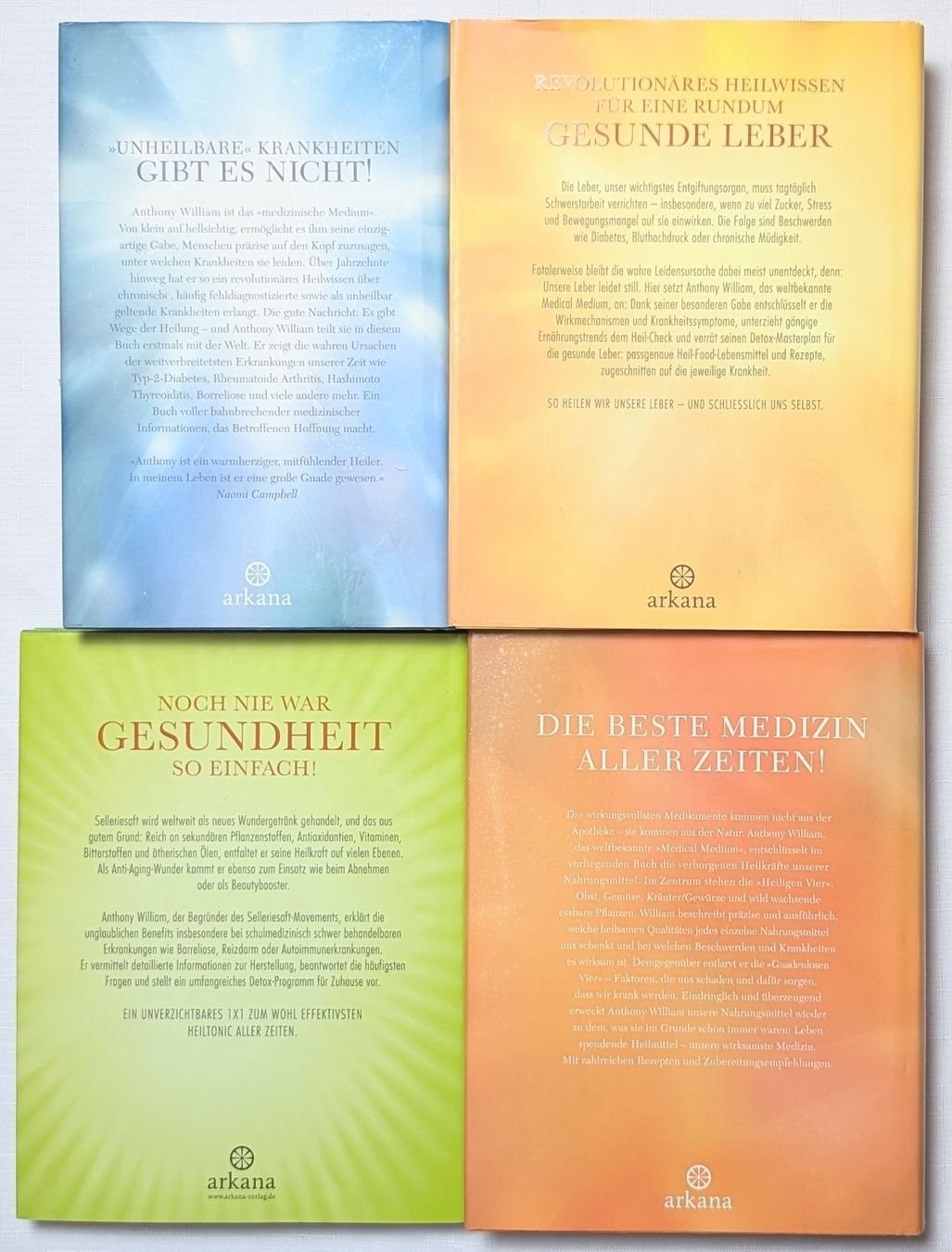 Libri: 4er Set Anthony William  Bücher - Mediale Medizin – Nuovo (secondo la descrizione) da Wängi venduto da ABIZONE-86 1