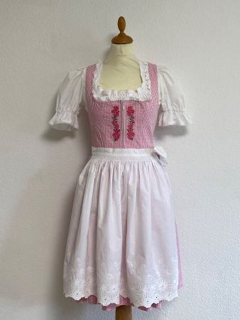 Hammerschmid Dirndl Gr.34 mit Schürze Gr.1+Redl Bluse Gr.36