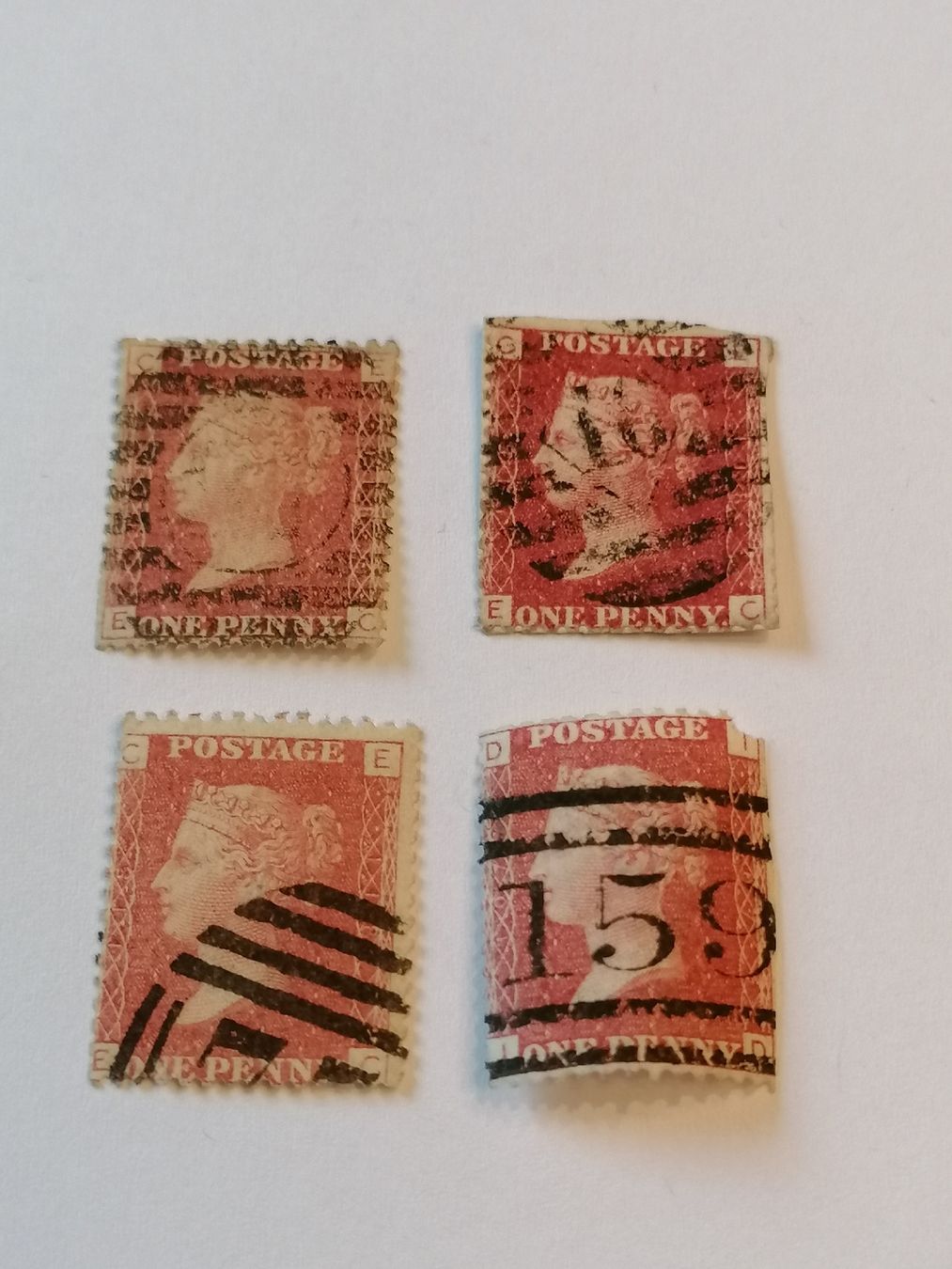 Tutti i francobolli: 4mal One Penny red 1856-81  – Usato da Happerswil venduto da tschergi