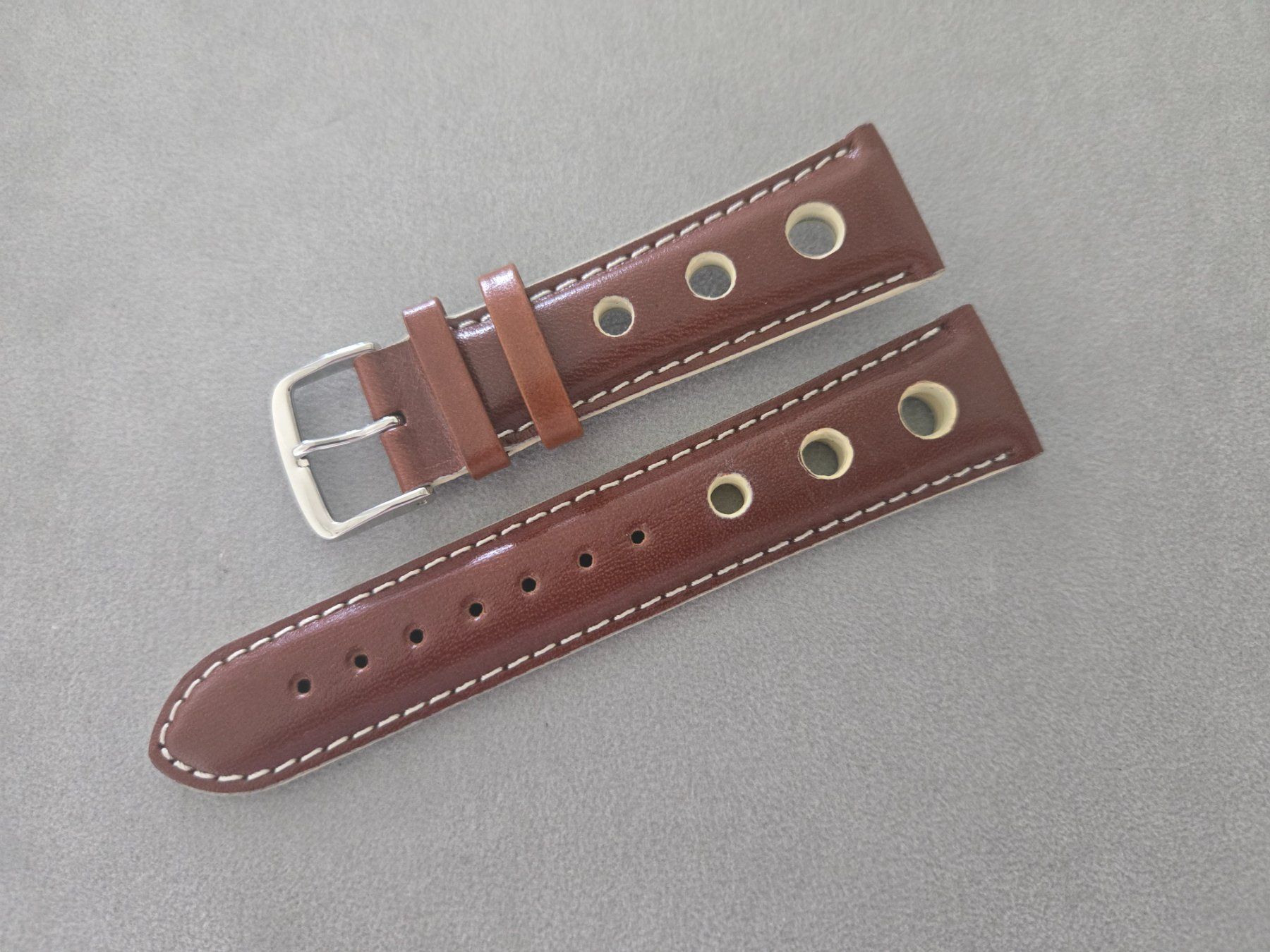 Bracciali & Braccialetti: Uhrenarmband Leder 22mm braun – Usato da Chabrey venduto da Horology