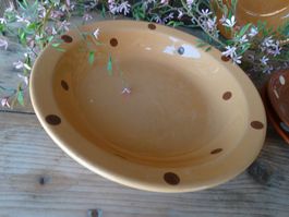 uralte Schale Schüssel ⌀ 28cm Tupfen Punkten Bauernschüssel