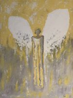 80 cmbreitx100 cm hoch handgemalt Acryl Gemälde Engel Fee